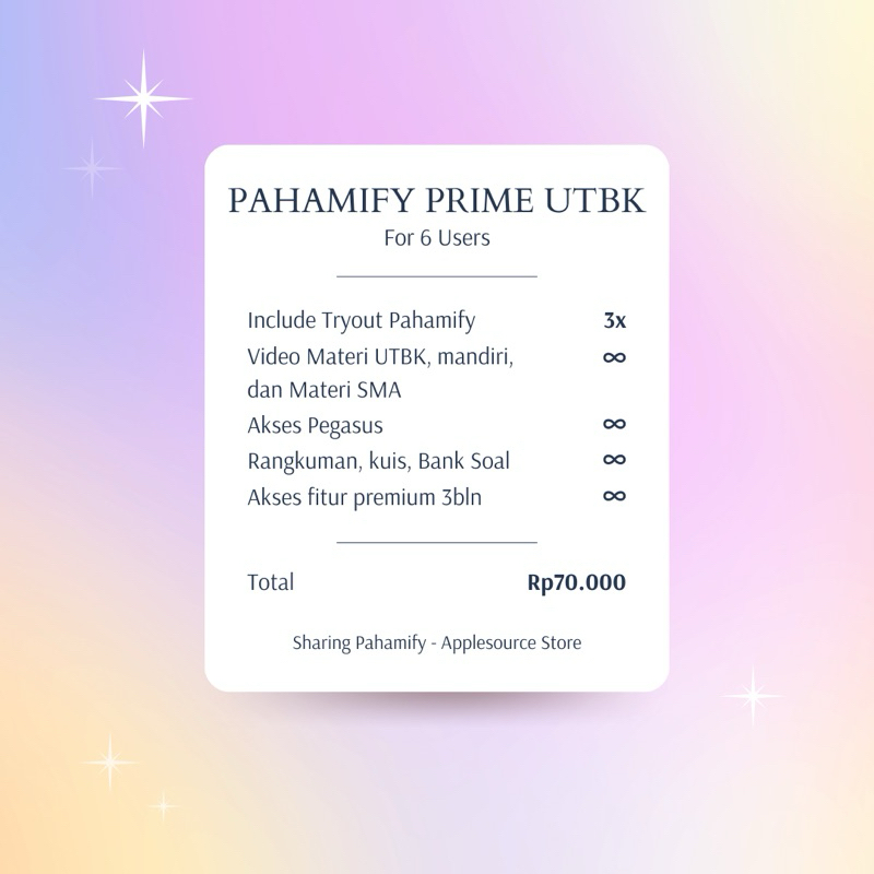 Sharing Account Pahamify dan Ruangguru UTBK SNBT 2025