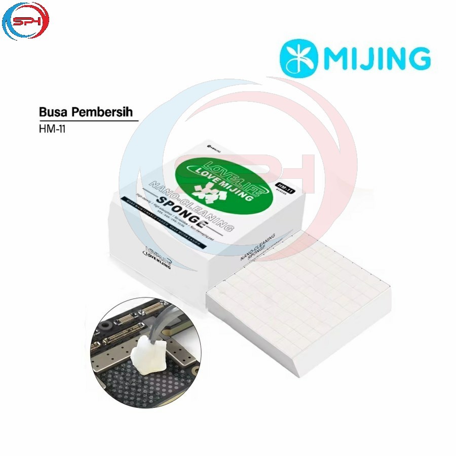 MIJING HM 11 BUSA PEMBERSIH CLEANING SPONGE ORIGINAL - Busa Pembersih Untuk IC Motherboard Elektroni