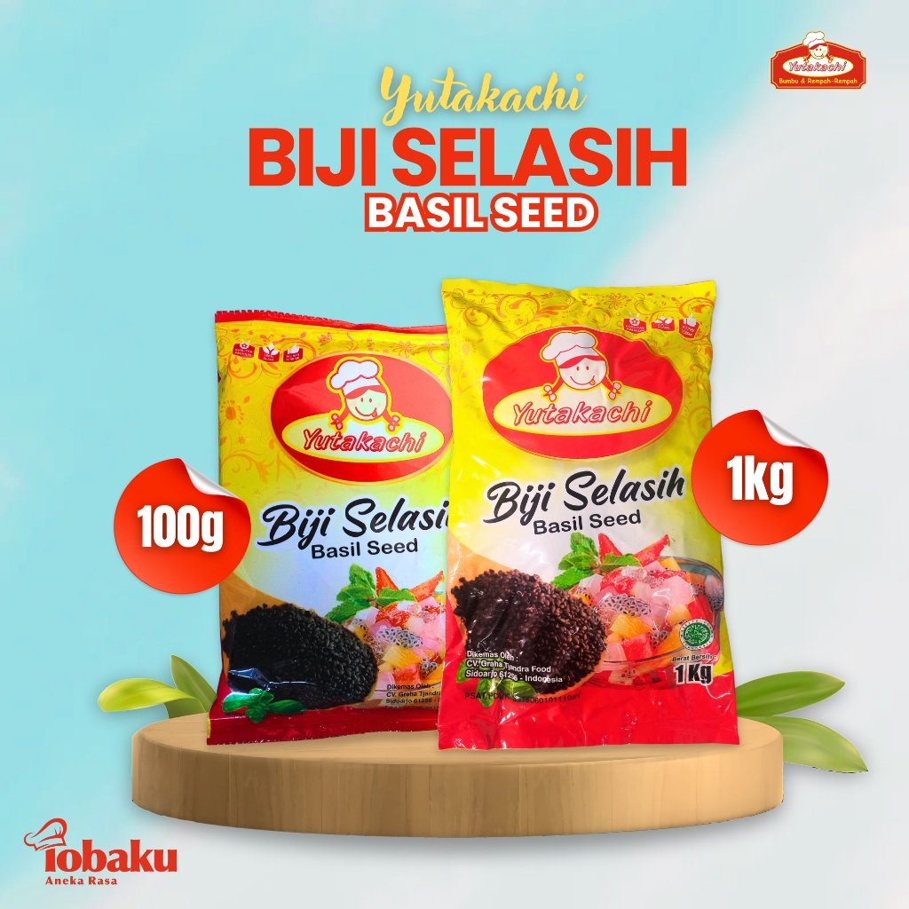 

Yutakachi Biji Selasih Basil Seed Kemasan 100g & 1kg _