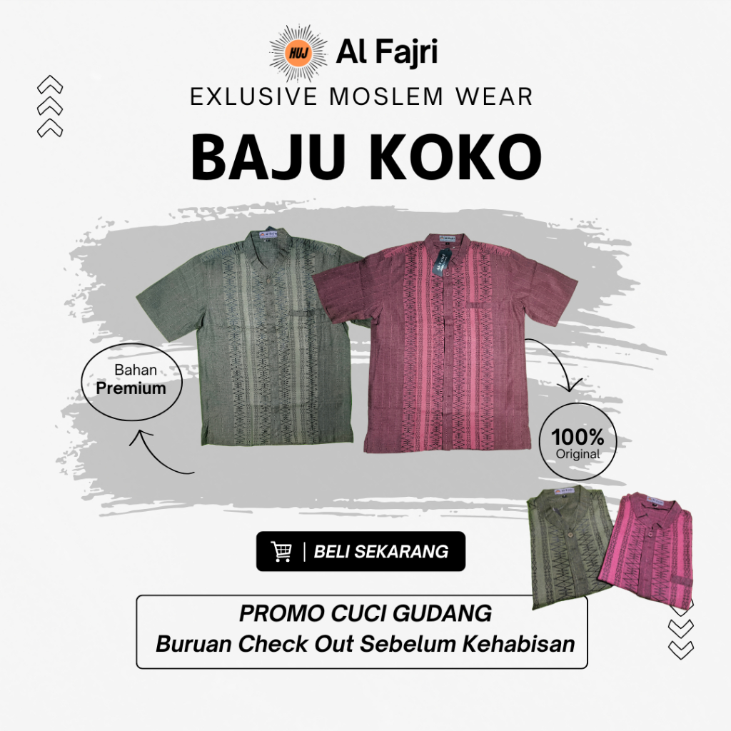 Al-Fajri Baju Koko Bordir Pria Exclusive 007