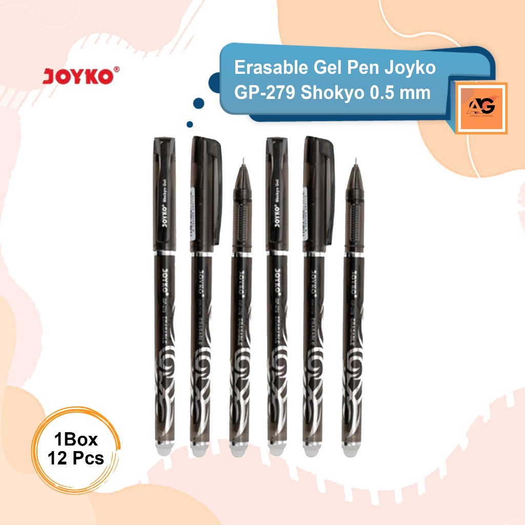 

ERASABLE GEL PEN | PULPEN BISA DI HAPUS JOYKO GP-279 SHOKYO 0,5MM