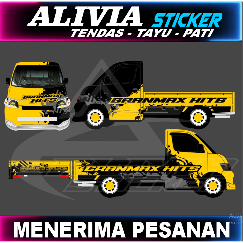 Stiker Full Body Mobil Pick Up Granmax-Stiker Variasi Mobil-Stiker Bebas Request