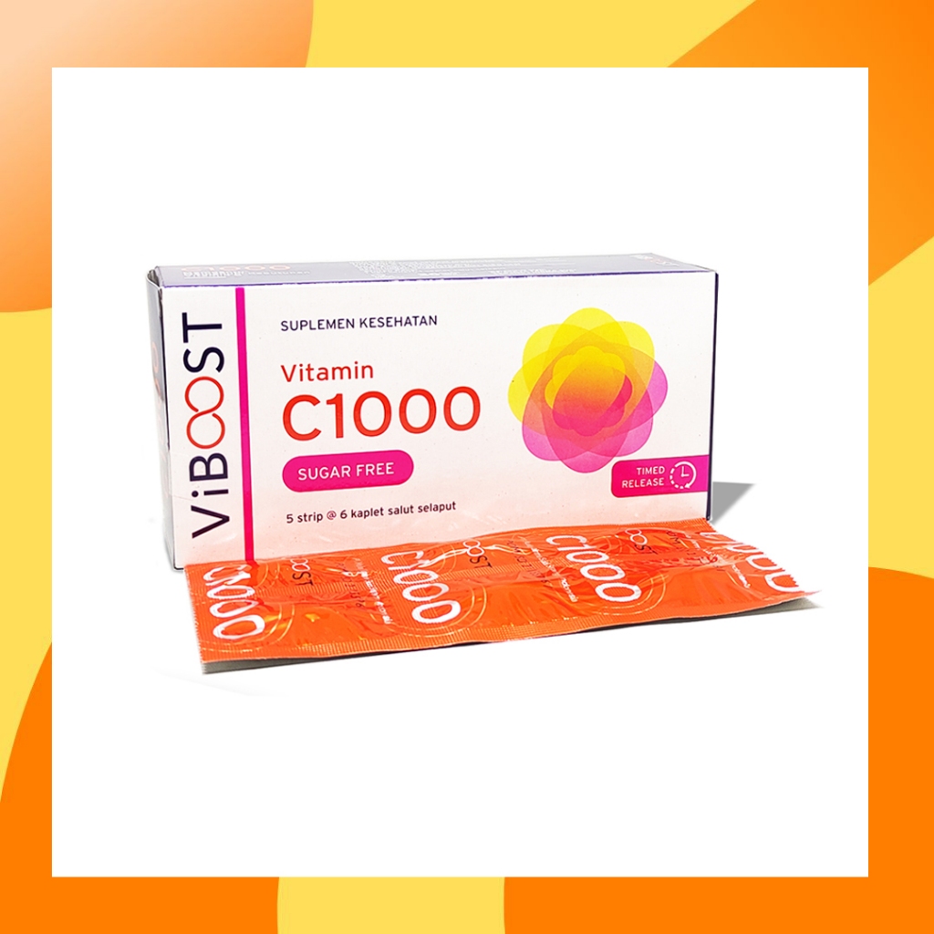 ViBOOST Vitamin C1000 Sugar Free - Strip isi 6 kaplet selaput