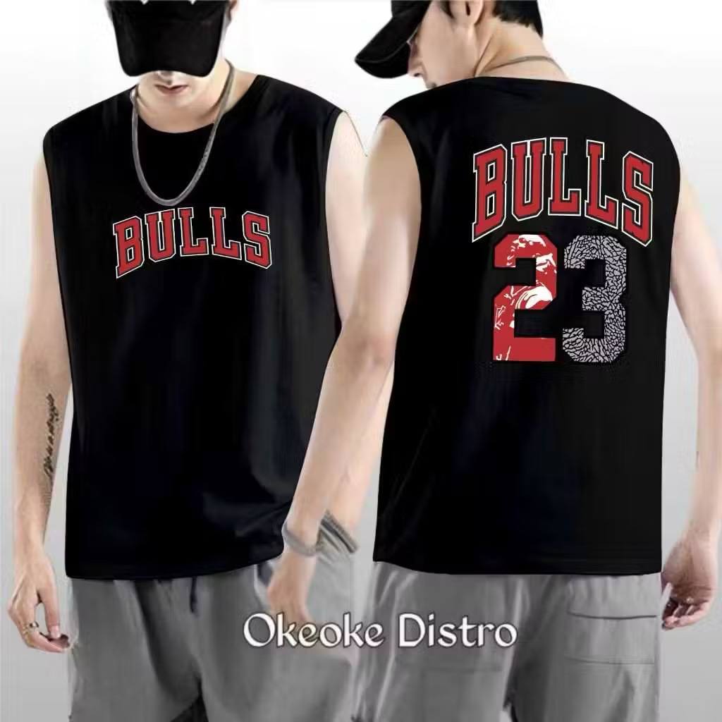 Kaos singlet jumbo Singlet Low Cut Pria Kaos Tanpa Lengan Gym Sport Fitness