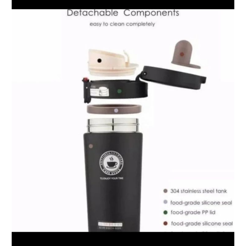 Termos Kopi Travel Termos Motif Gelas Kopi VACUUM INSULATION CUP
