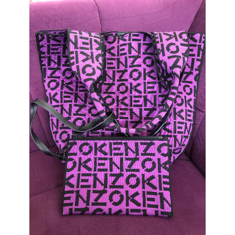 Preloved kenzo tote bag + Pouch