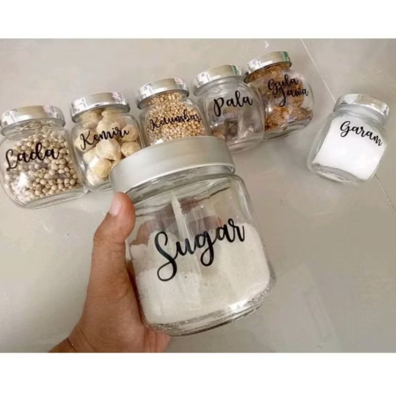 

Sticker bumbu Dapur Transparan Bahasa Inggris isi 30 Pcs Lengkap