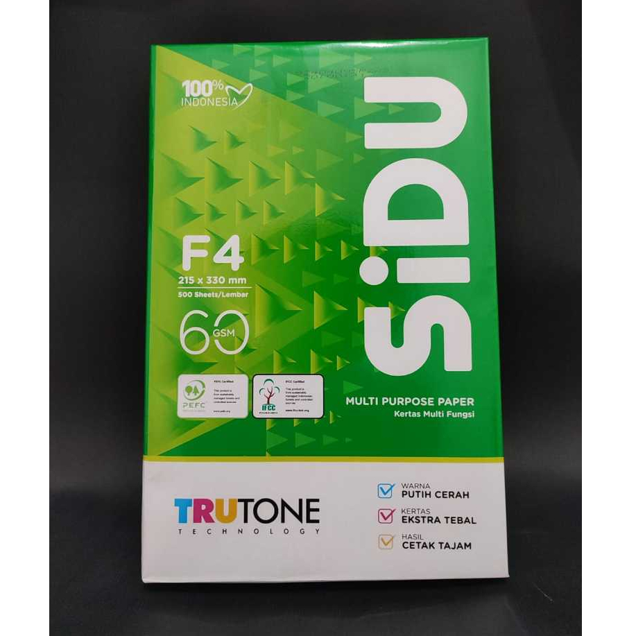 

KERTAS HVS F4 60GSM SIDU