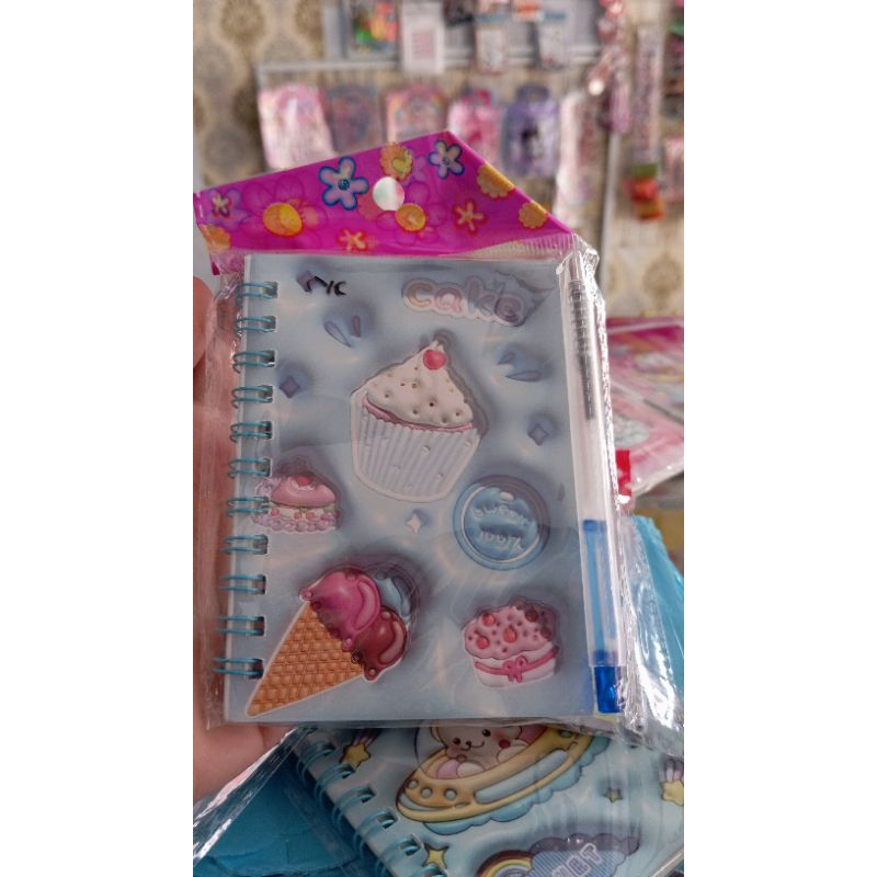 

0NoteBook Ring Motif A7 Note Book Ring Isi 36 Lembar plus pena - GG0300
