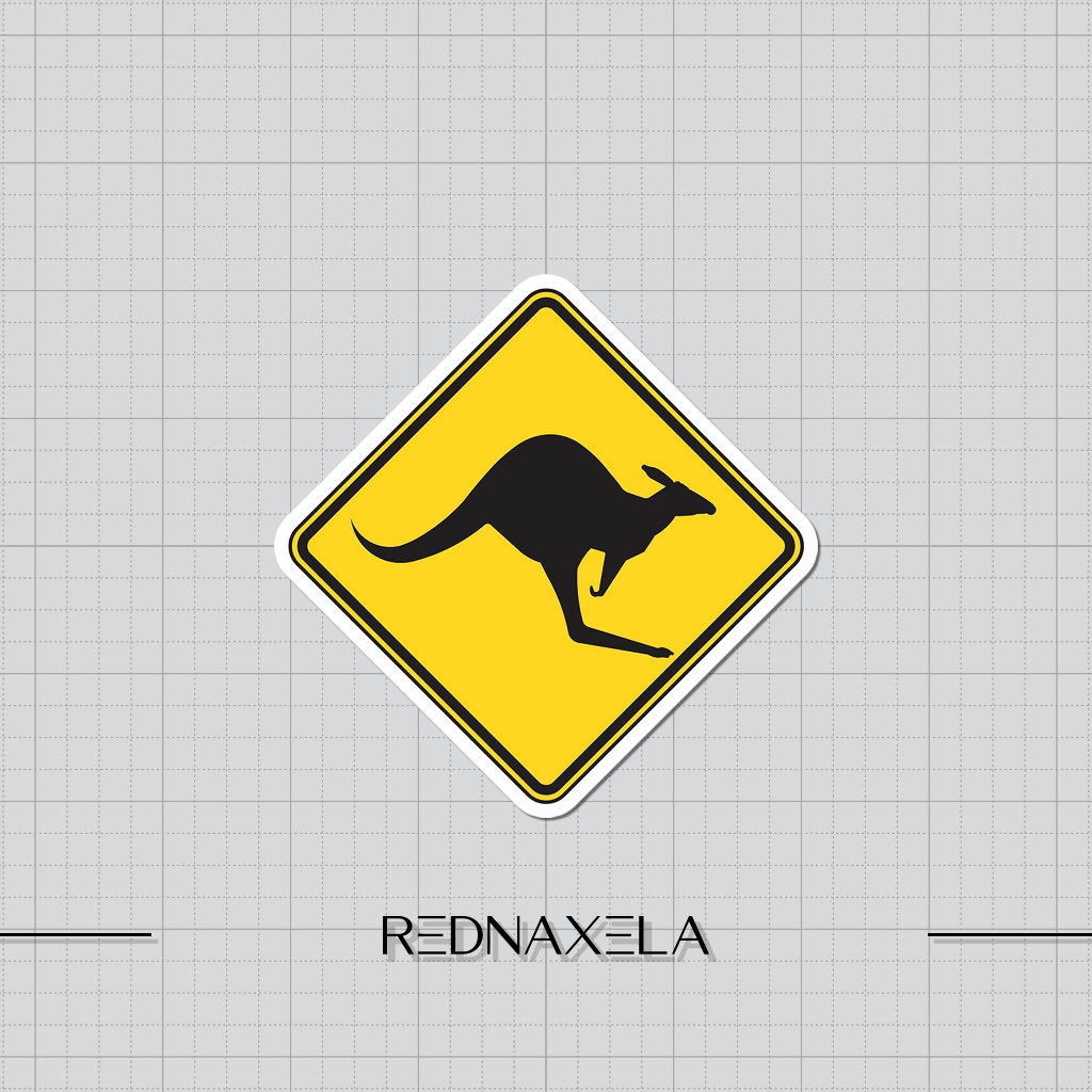 

Stiker Vinyl Kangaroo Sign Stiker Koper Outdoor Waterproof Sticker