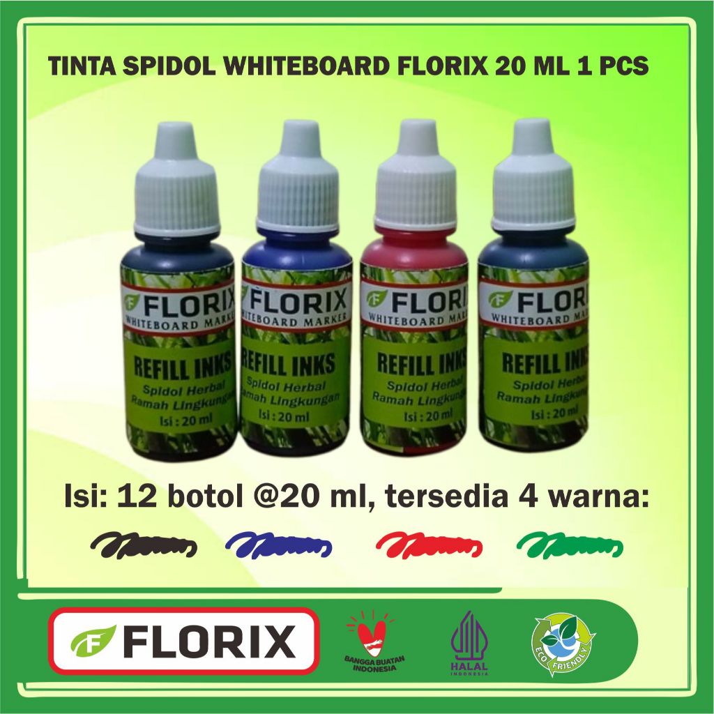

Tinta Refill Spidol Whiteboard FLORIX 20 ML 1 botol