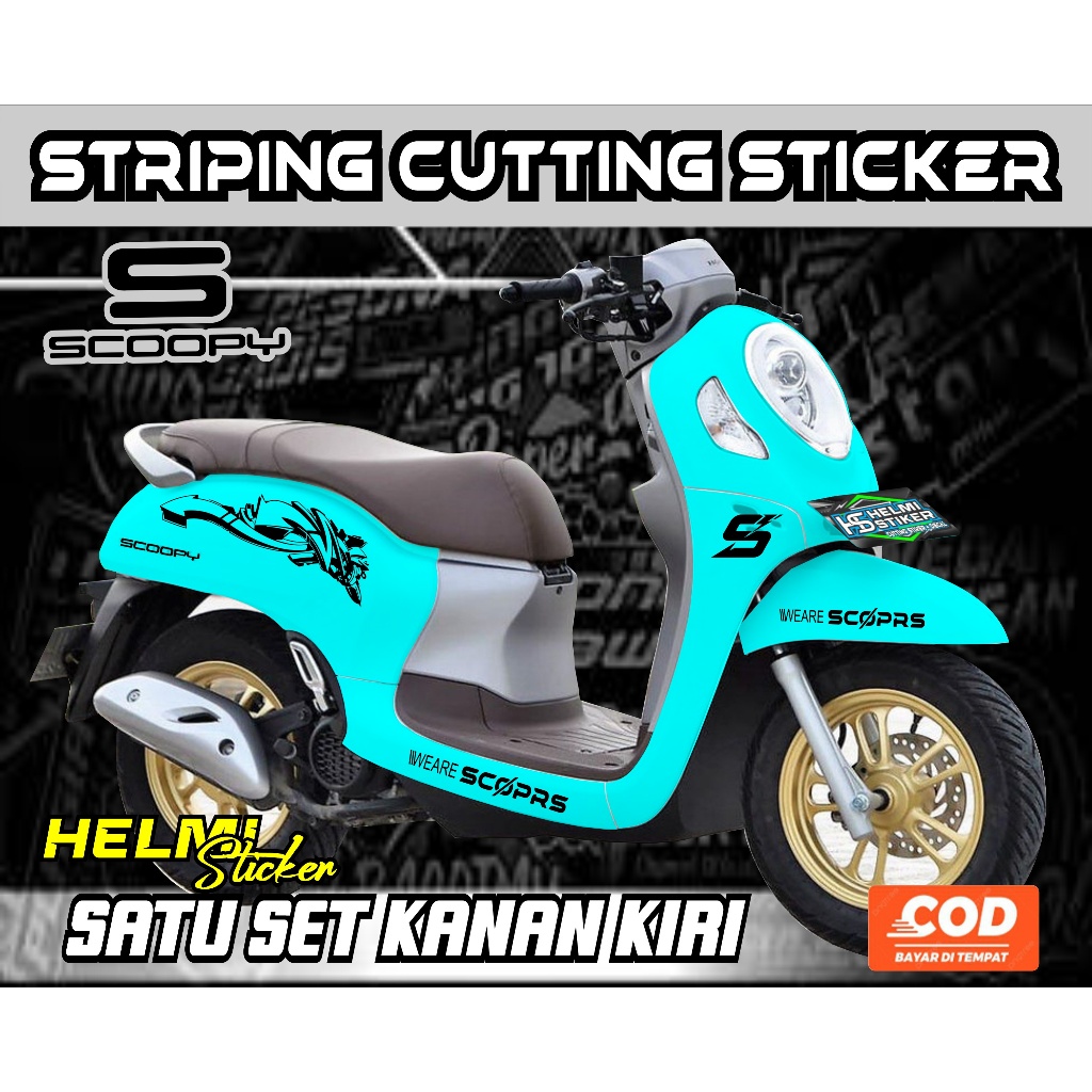 STRIPING CUTTING STICKER HONDA SCOOPY ALL NEW PRESTIGE LIS TRIBAL VARIASI STIKER