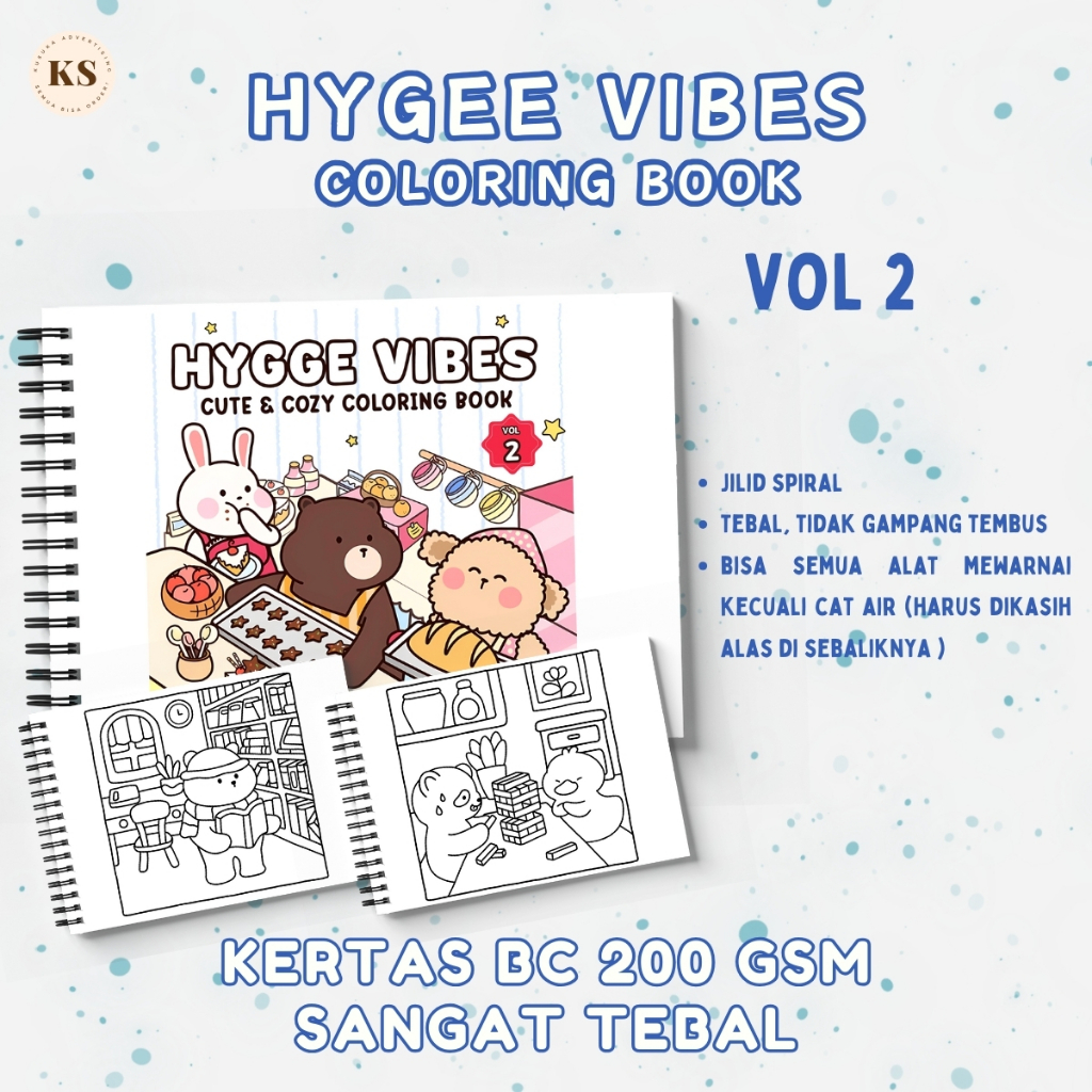 

HYGGE VIBES VOL 2 Coloring Book For Kids And Adults Buku Mewarnai Remaja Dewasa Aesthetic Relaxing