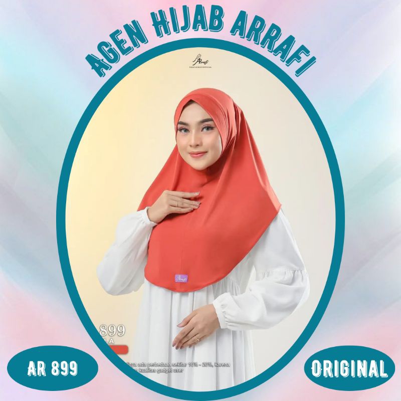 Promo - Arrafi AR 899 hijab jilbab kerudung bergo jersey instan motif olahraga senam sporty joging l