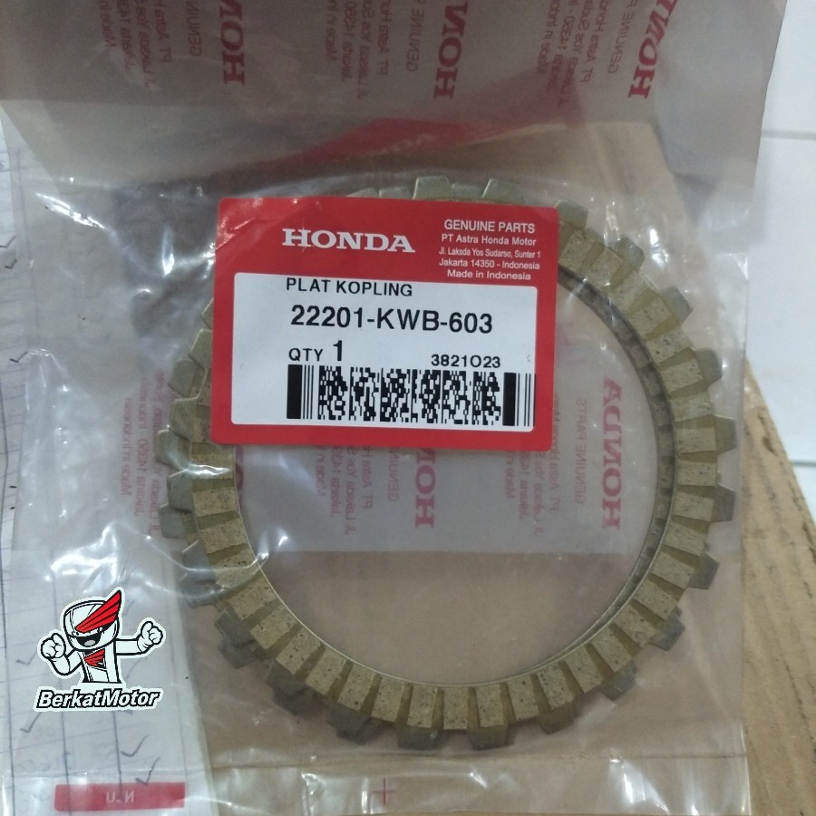 Plat Kampas Kopling Honda Revo Absolute Blade 22201 KWB 603 /bungkus