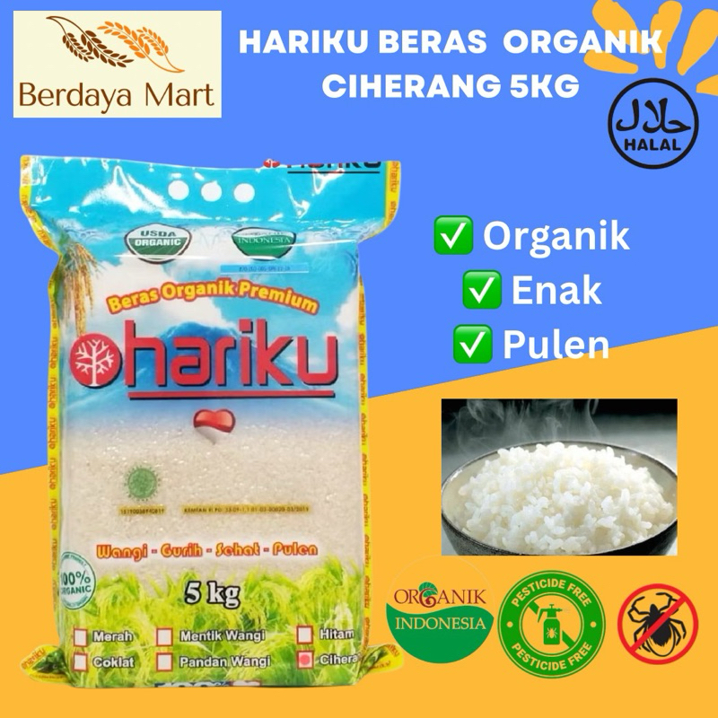 

HARIKU Beras Organik Ciherang 5KG