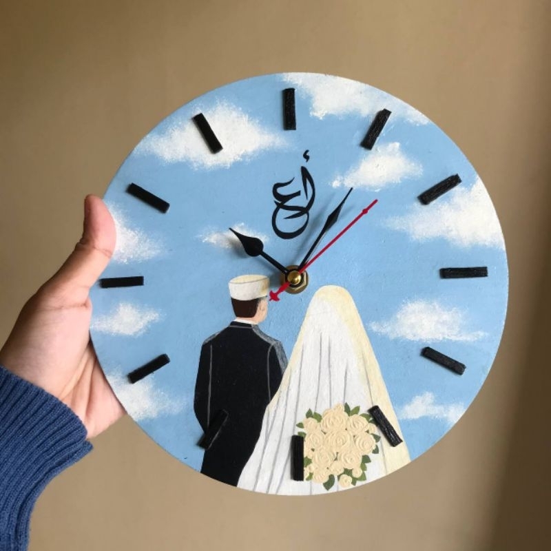 Jam Dinding MDF Lukis Custom | Jam lukis | Jam Custom