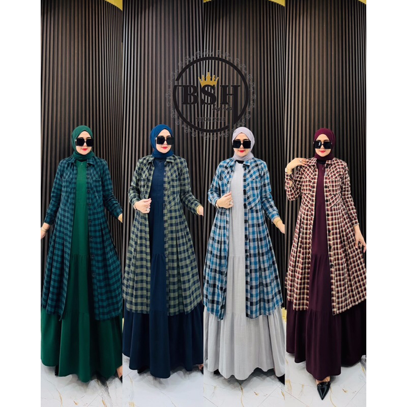 PIRAMID SET 2in1 015 BSH//B.SHOP BY RIO//GAMIS FLANEL