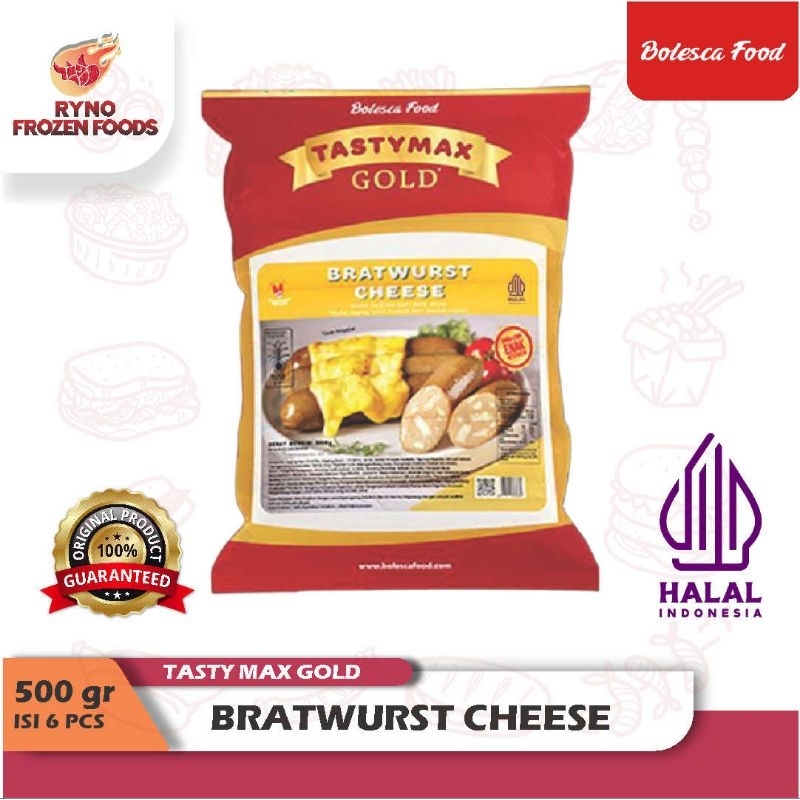 

Tasty Max Gold Bratwurst Cheese 500 gr