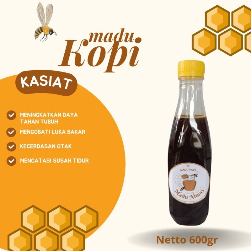 

( MADU ALMAS ) Madu kopi kemasan 600gr 100% ASLI