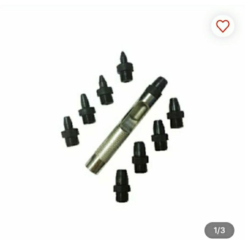 Krisbow Set 10 Pcs Hollow Punch 2-10 Mm