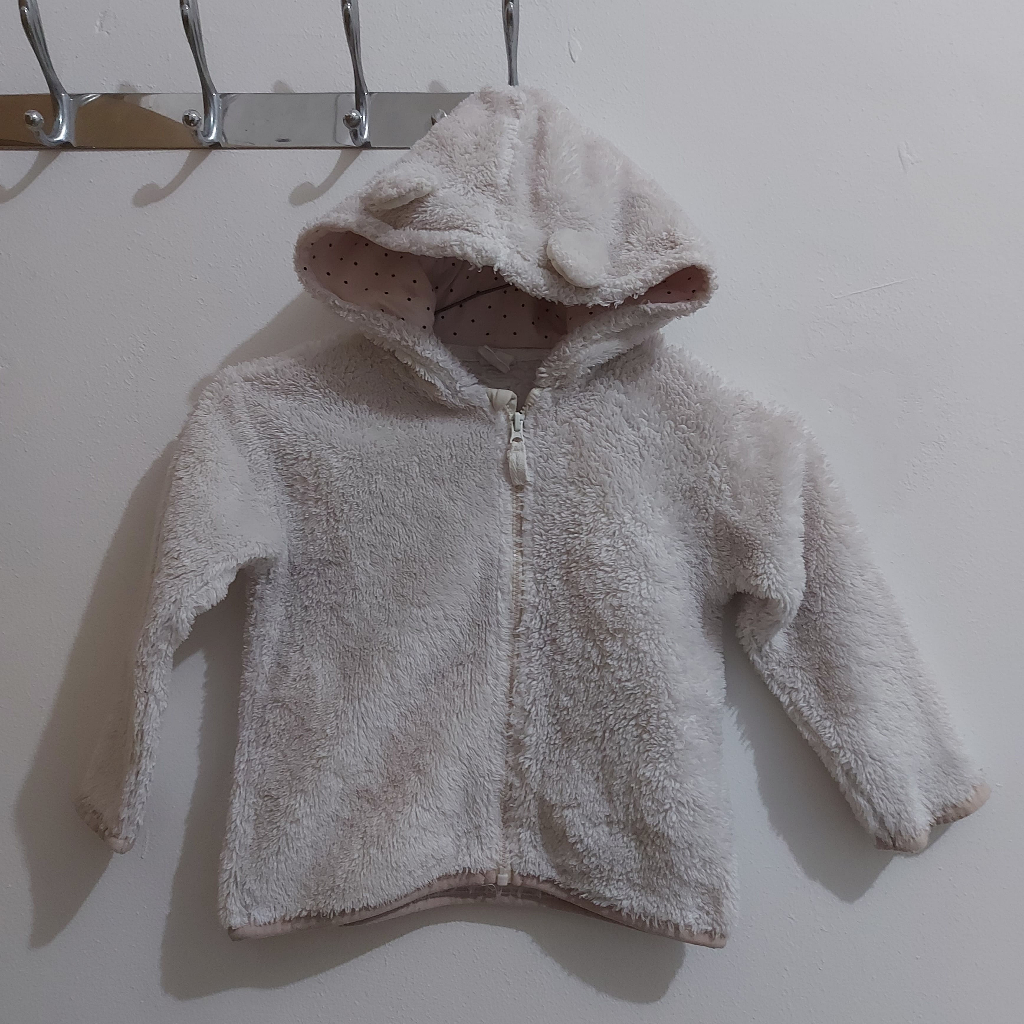 Jaket anak bulu H&M putih