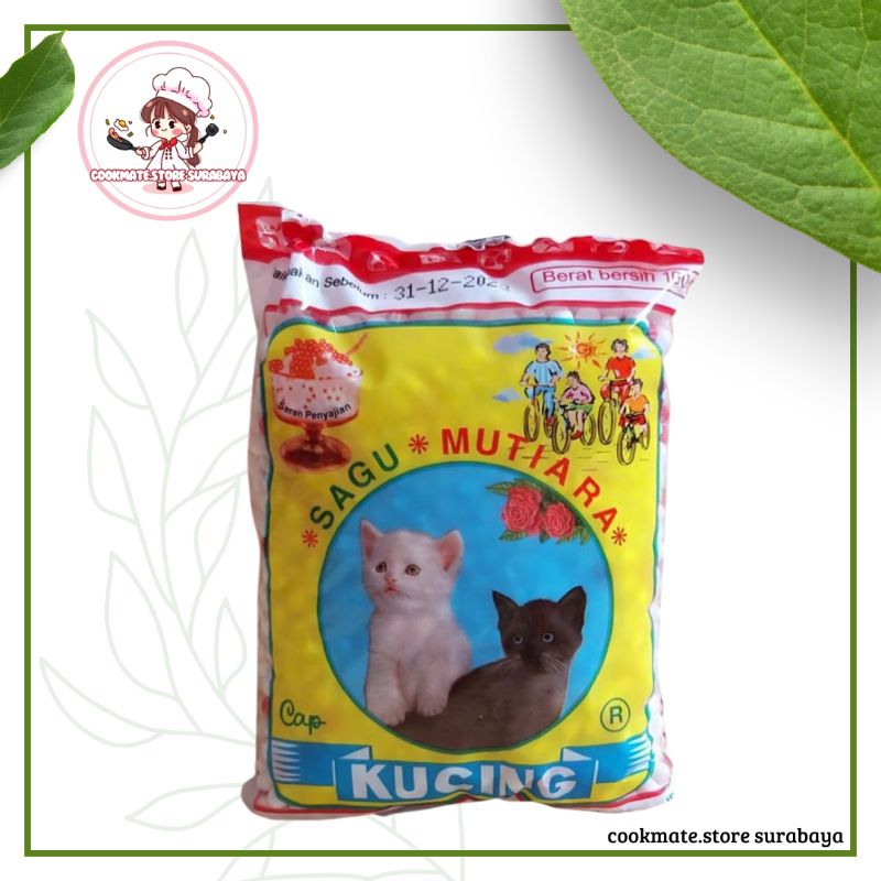 

Sagu Mutiara Cap Kucing 100gr / Mutiara Kucing / Mutiara Sagu