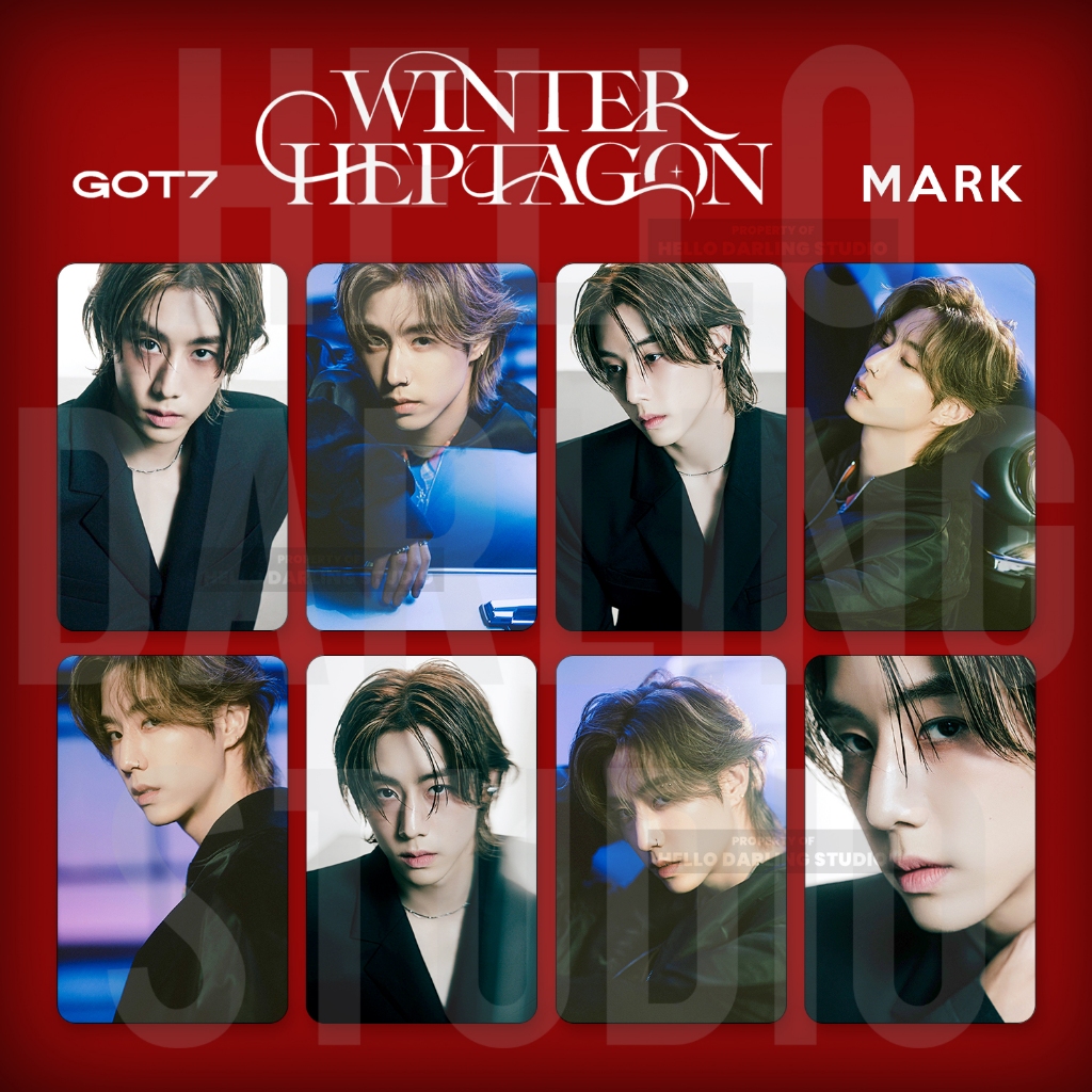 Got7 Mark Tuan Winter Heptagon Photocard set. Unofficial. Fan Made.