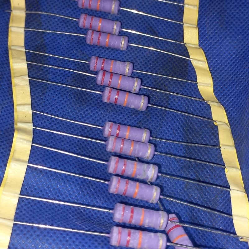 resistor 22k 3w hijau original japan R 22 K kilo 3 watt w 3watt 3wat F