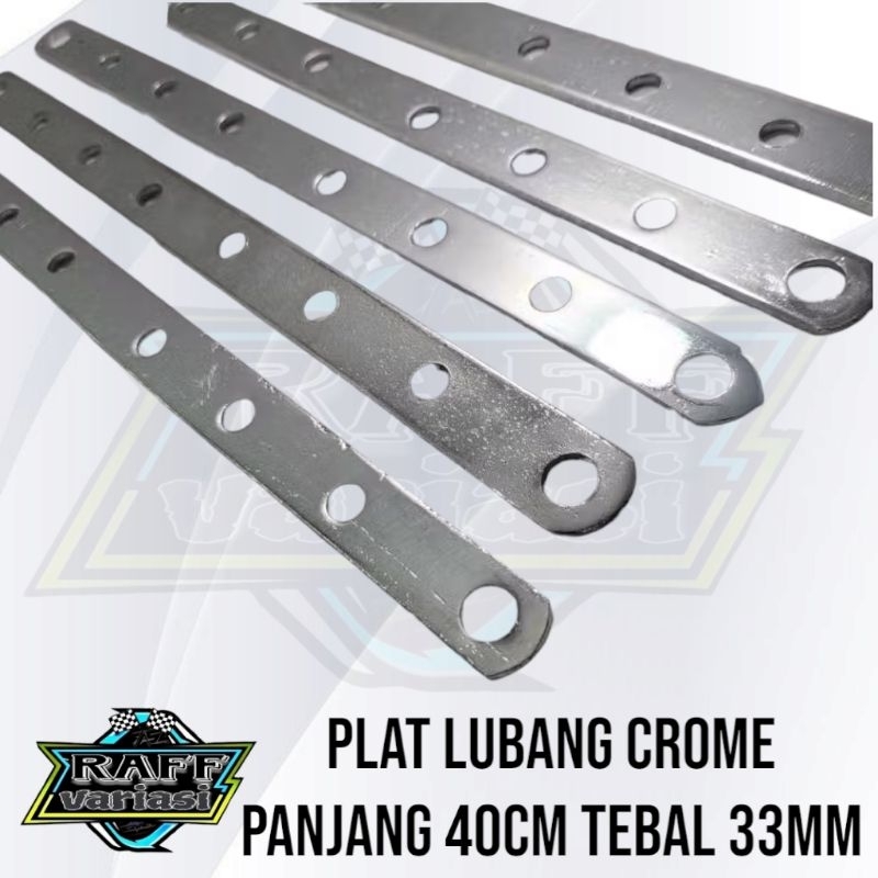 lubang besi crome/panel plat lubang besi crome/panel knalpot lubang besi crome panjang 40cm tebal 3m