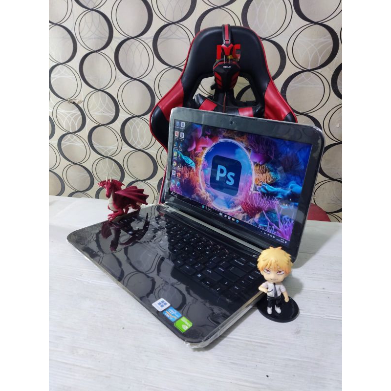 Laptop Design Dell Inspiron 14 Core i7 Ram 8/256gb Ssd Windows 11 Dual Vga Nvidia Siap Pakai Fitur L
