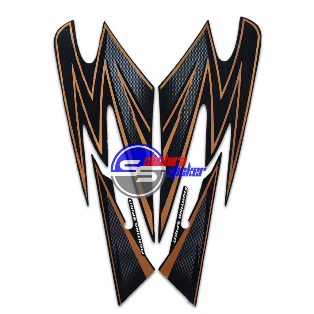 STRIPING MOTOR RX KING 2001 2002 2003 2004 2005 2006 VARIASI HITAM GOLD STANDAR FULLSET