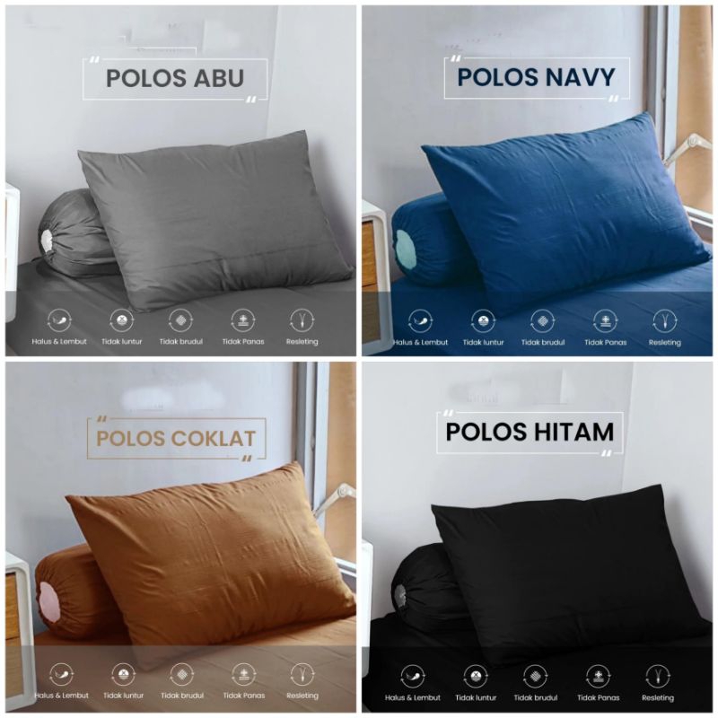 ( RESLETING) sarung bantal guling polos | sarung bantal motif polos | sarung guling | sarung bantal 