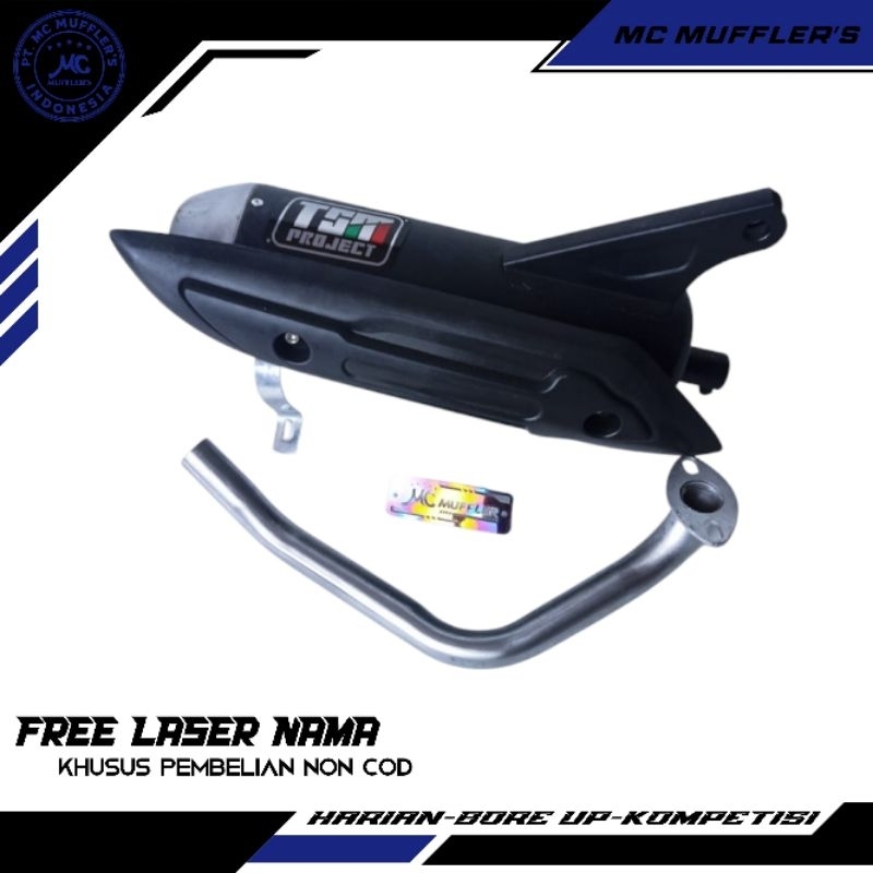 Knalpot Copy TZM Beat Scoopy Genio Vario Mio End Muffler Copy CMS
