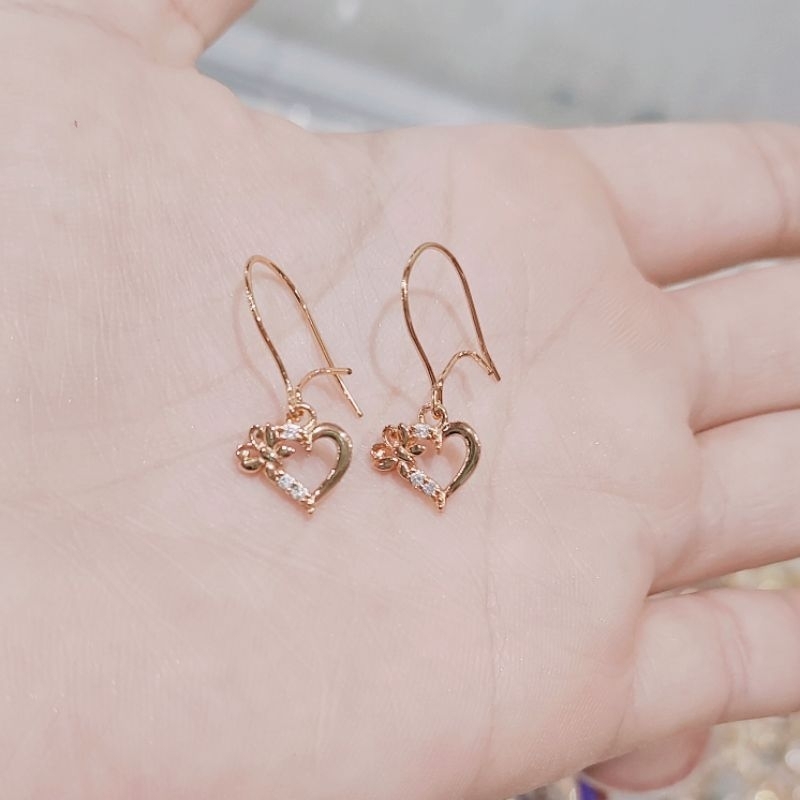 Anting Emas Xuping Bentuk Hati Cantik - Anting Replika Emas
