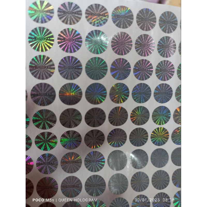 

stiker hologram original 1cm
