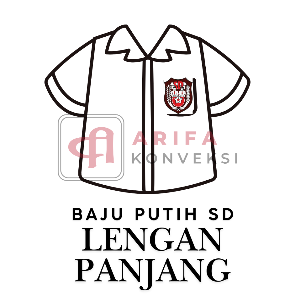baju putih SD / baju seragam putih SD lengan panjang / seragam sekolah SD