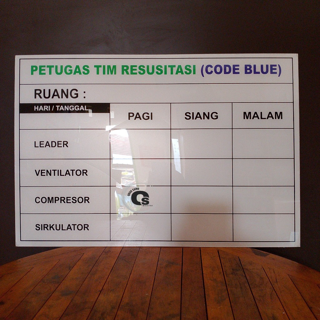 

Akrilik Code Blue - Akrilik Perugas Tim Resusitasi - Jadwal Code Blue