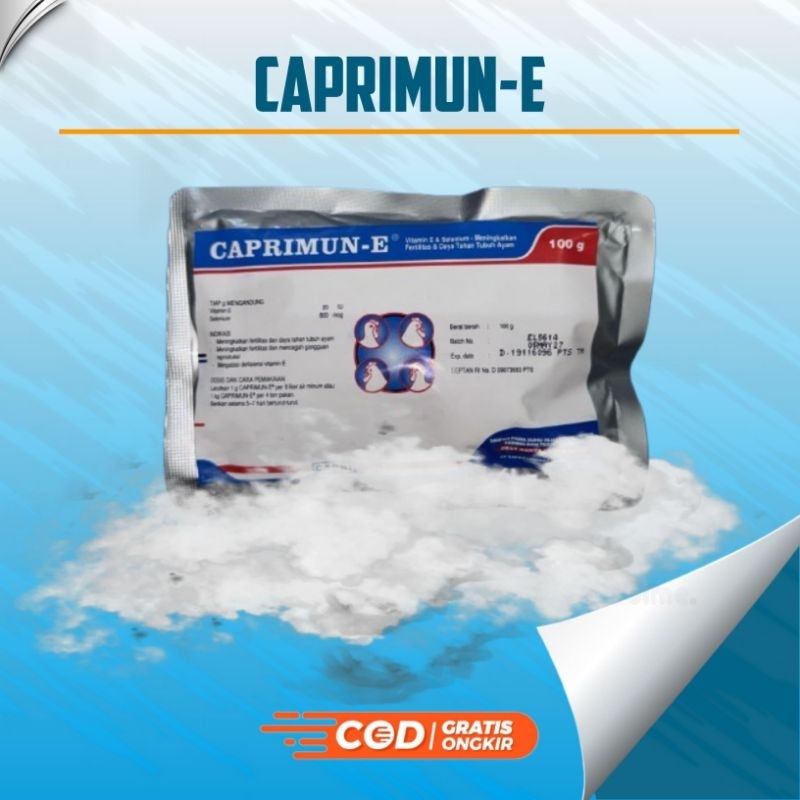 CAPRIMUN-E 100 g gram Caprimun vitamin E Tingkatkan Telur Selenium Ayam Fertilitas Daya Tahan Tubuh