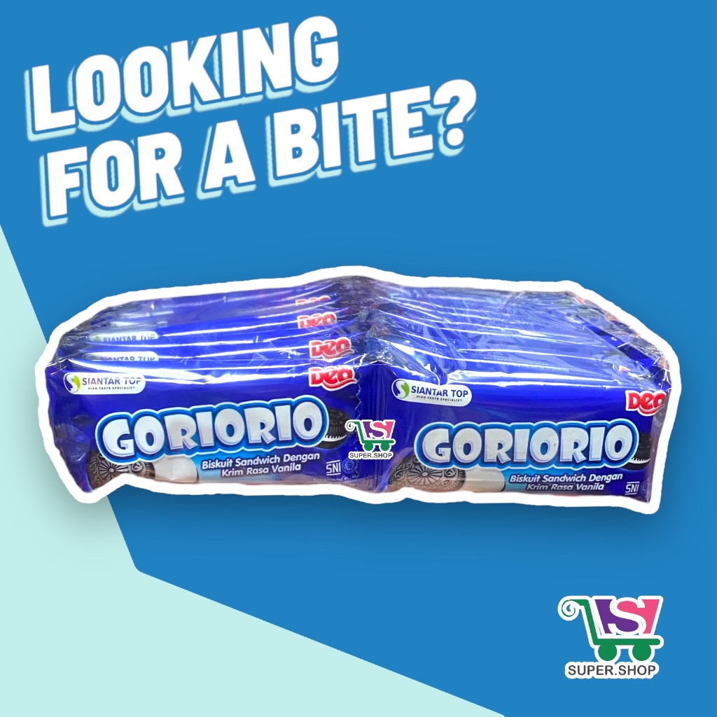 

Goriorio Biskuit Sandwich Krim Rasa Vanila / Cokelat (isi 20 pcs)