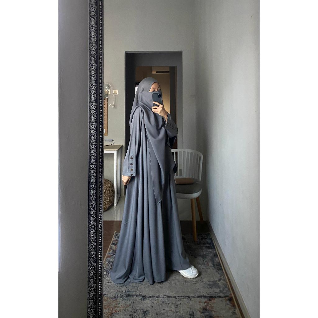 HAYYA ONE SET BAHAN PREMIUM GAMIS MURAH