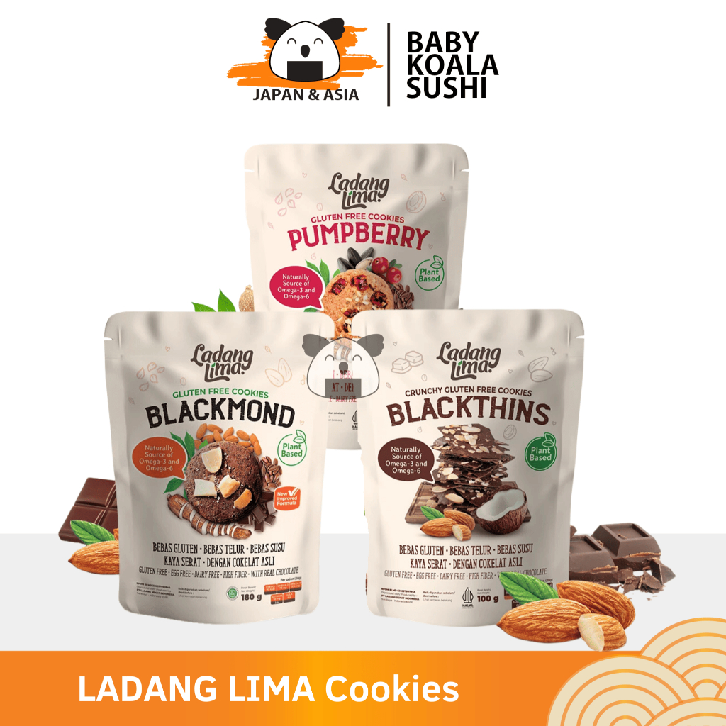 

LADANG LIMA Healthy Cookies 180 g Halal | Blackthins Pumpberry Blackmond
