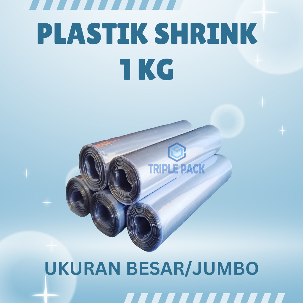 

Plastik Segel PVC Shrink Film Roll 1 Kg untuk segel parcel lebaran, kardus