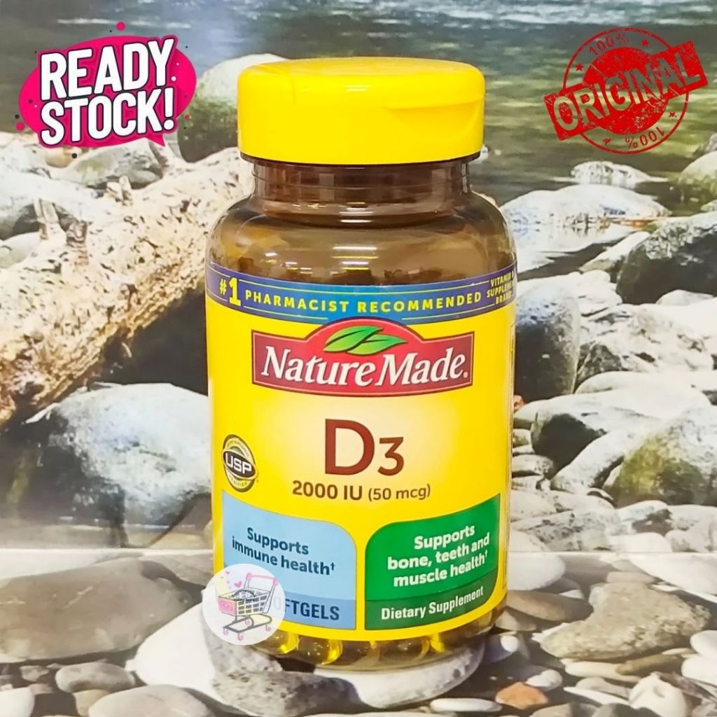 (100% ORIGINAL) NATURE MADE - D3 2000 IU (320 Softgels)