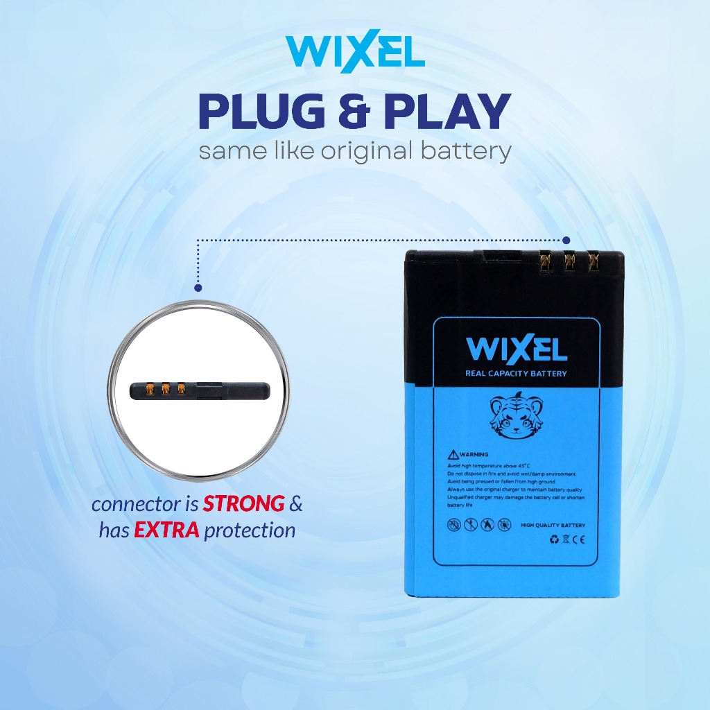 WIXEL Baterai BL-4CT Nokia 5310 XpressMusic 5630 2720 Fold 6600 Fold 6700 Slide 7210 7310 Supernova 