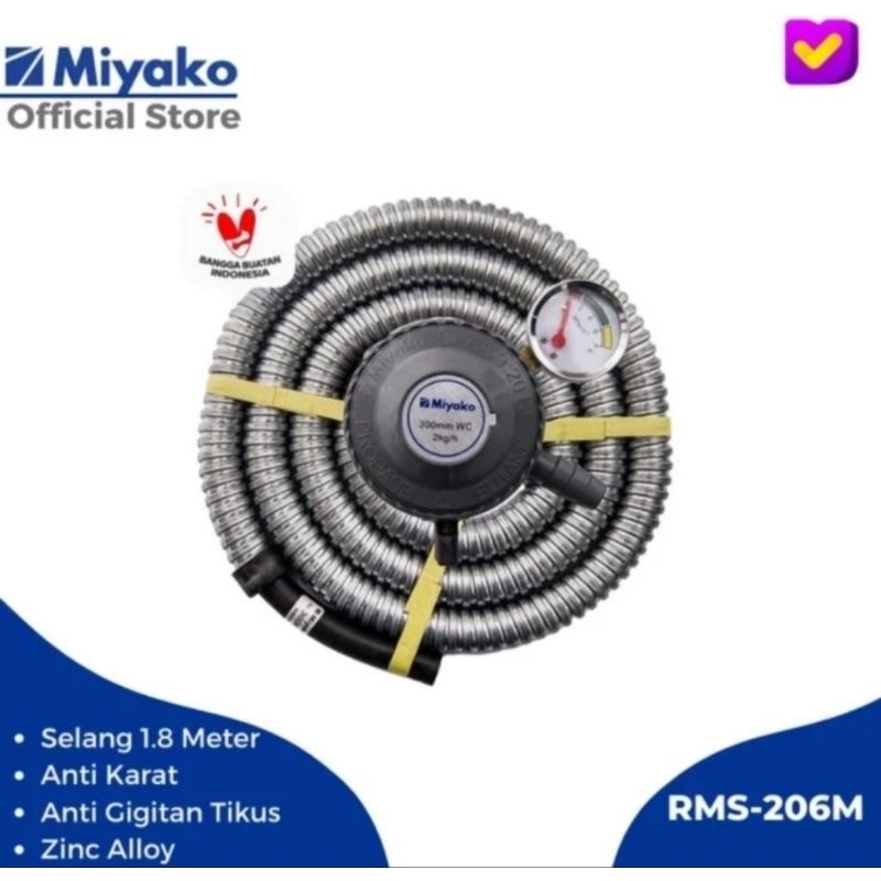 REGULATOR SELANG GAS MIYAKO RMS-206M MIYAKO SELANG+REGULATOR RMS 206M