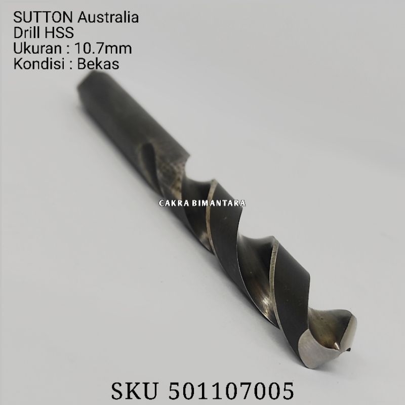 SUTTON Mata bor 10.7mm drill HSS 10.7 mm untuk besi 10 7 mm bekas