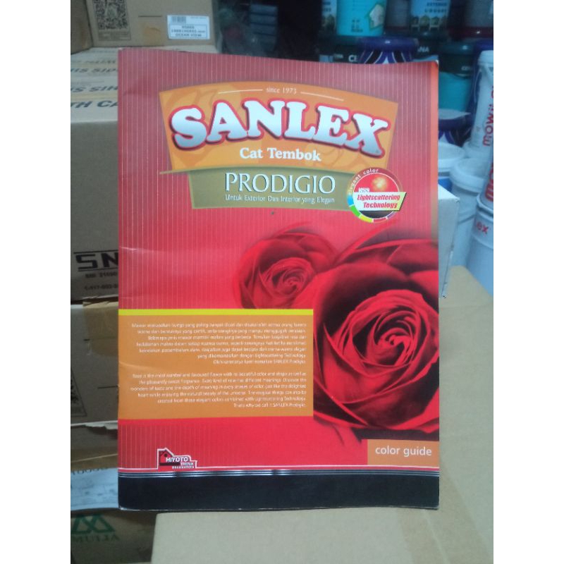 Majalah contoh warna cat tembok Sanlex katalog warna cat Sanlex Prodigio