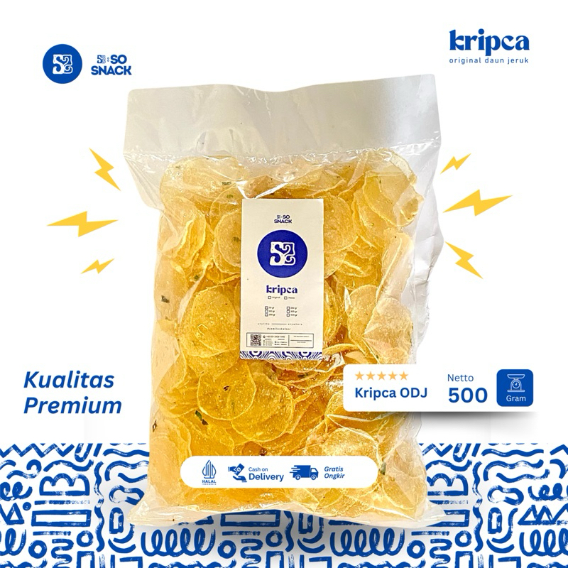 

SO SNACK Keripik Kaca Original Daun Jeruk 500gr - Cemilan Viral – Makanan Ringan