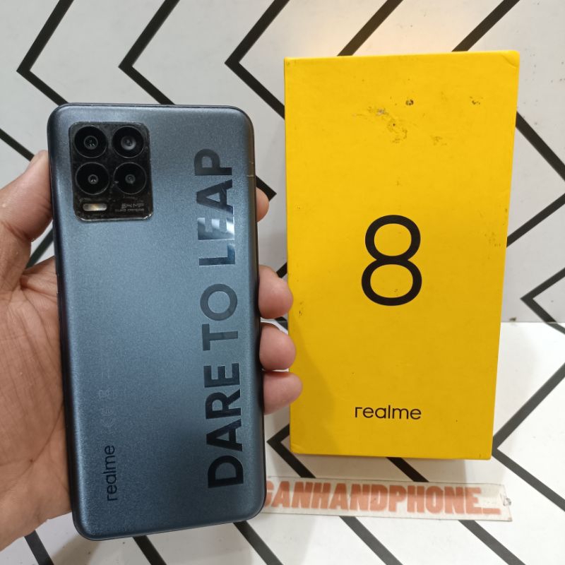 REALME 8 8/128GB HP BEKAS SECOND FULLSET